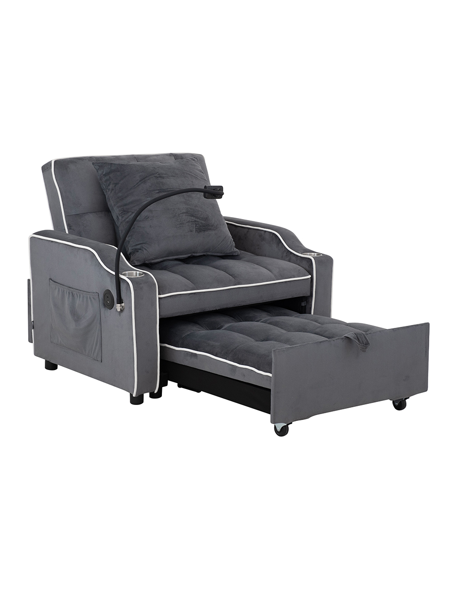 Sofá Cama Easy Living Roger Gris Oscuro