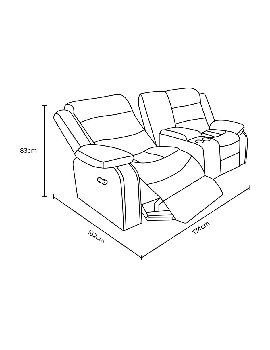 Love Seat Easy Living Denver Gris Claro