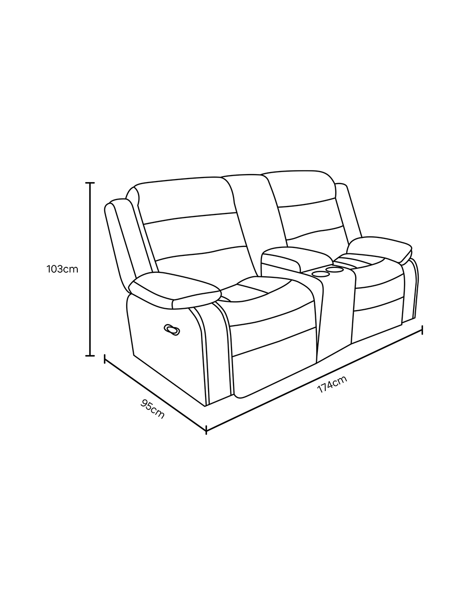 Love Seat Easy Living Denver Gris Claro