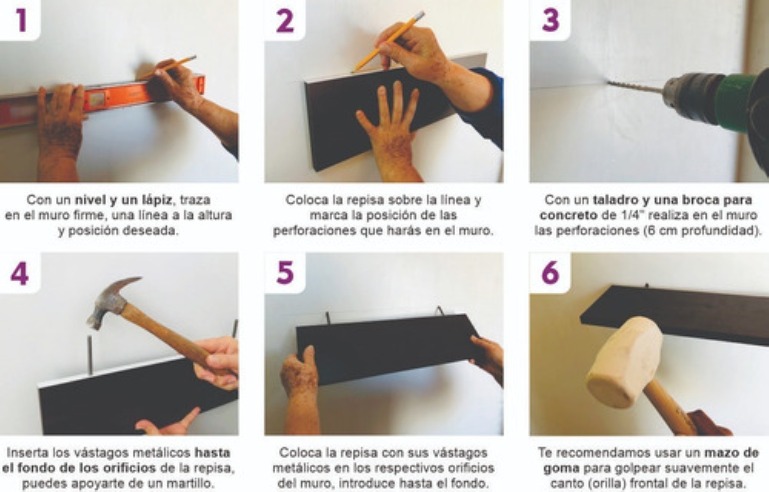 Set 3 Repisas Flotantes Minimalistas Madera Melamina 50x15cm Blanco