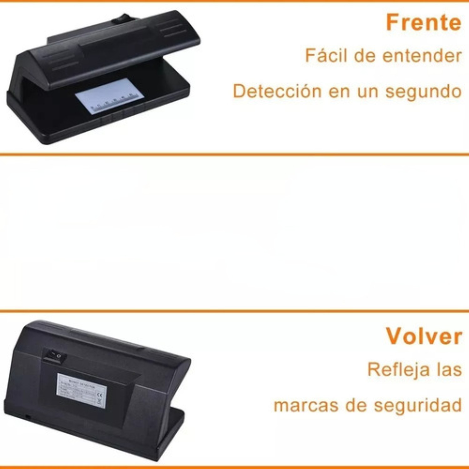 Detector De Billetes Falsos Con Luz Ultravioleta Negro