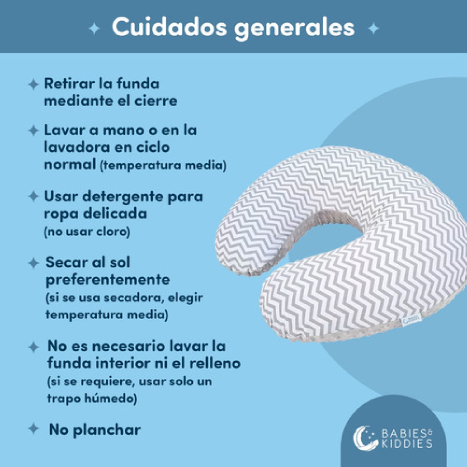 Cojín Lactancia (doble Vista) Almohada Amamantar Bebé Blanco con Gris 