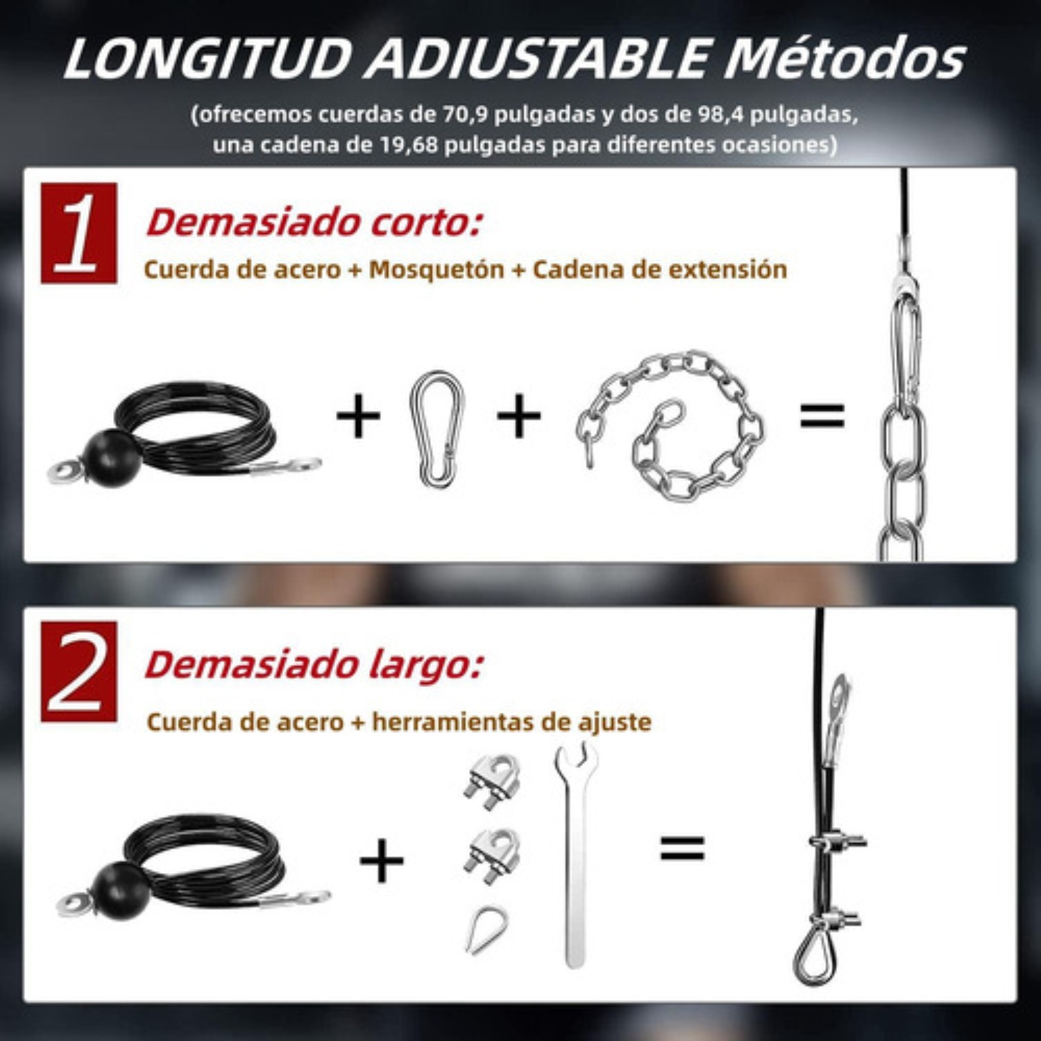 Set De Entrenamiento Gimnasio Polea Cable Brazo Negro