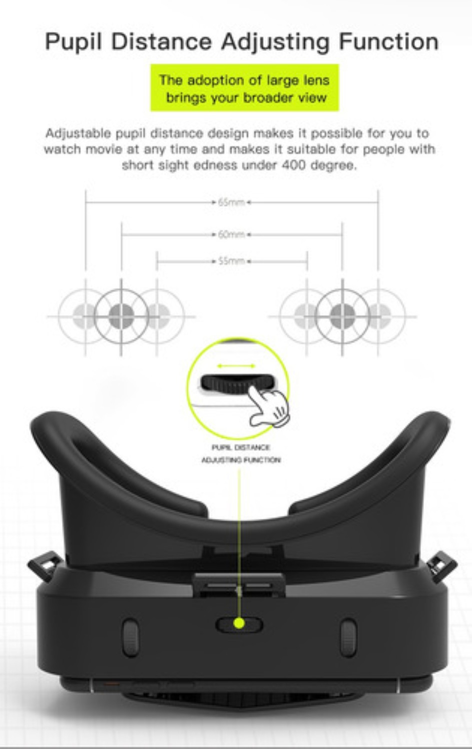 Gafas De Realidad Virtual 3d Con Control Negro