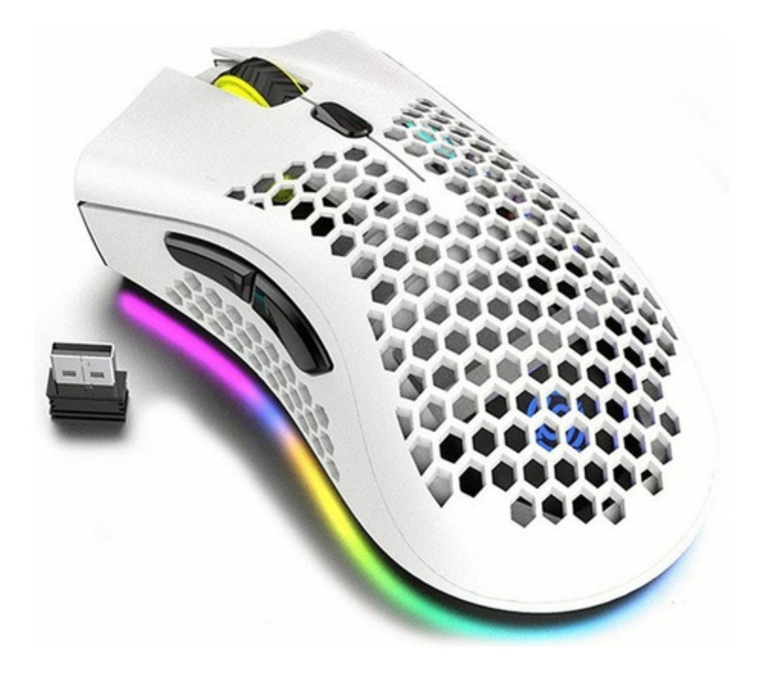 Mouse gamer recargable white Blanco