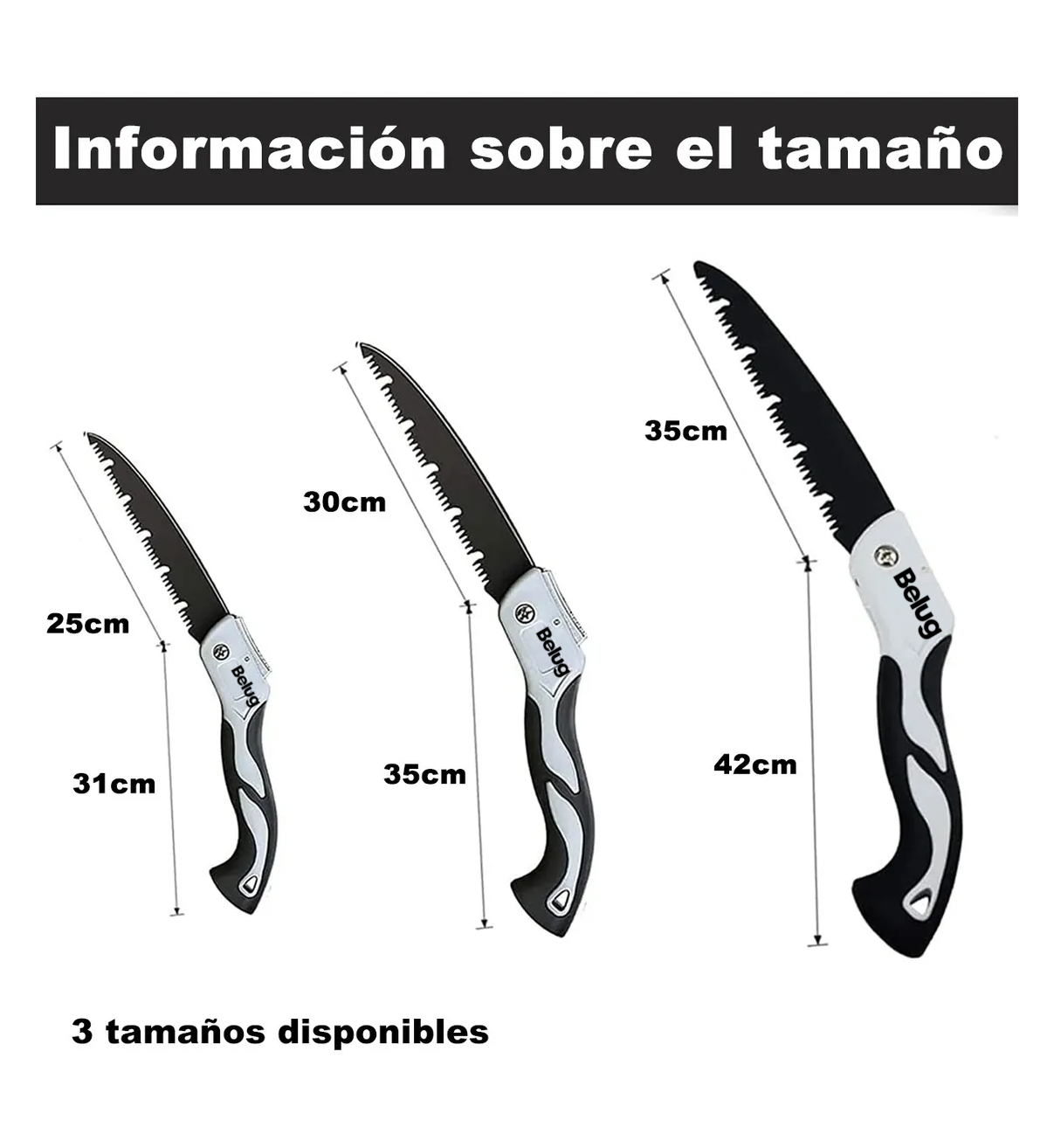 Serruchos Poda Plegable Con Hoja Endurecida Forma De U 3pzs Belug