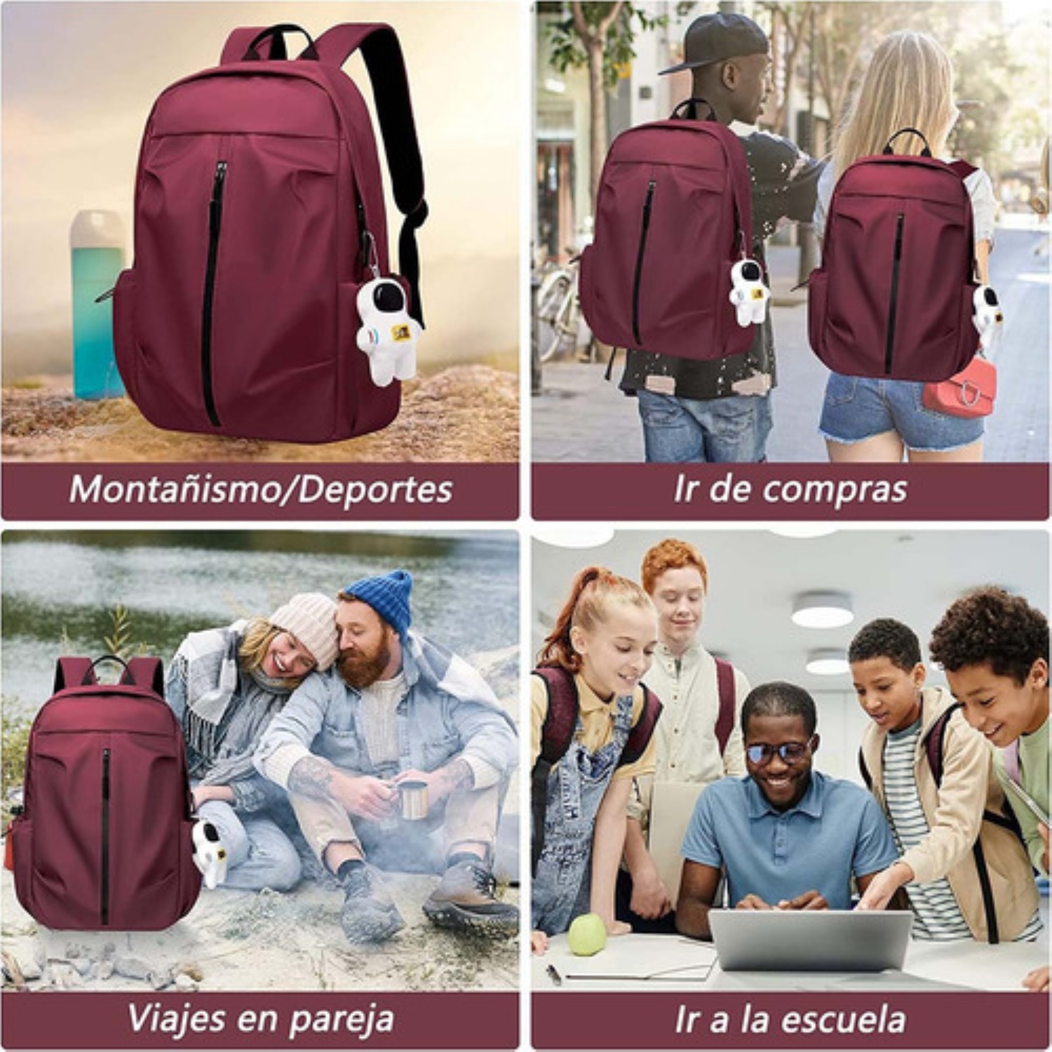 Mochila Laptop Hombre,impermeable Y Resistente Al Desgaste Con Cargador Usb