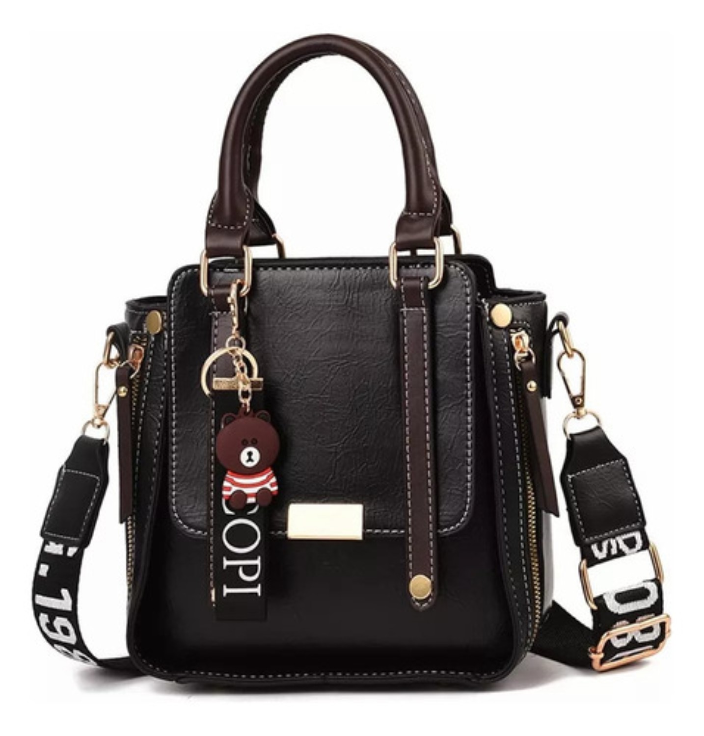 Bolsos Bandolera Dama De Mano Moda Crossbody Para Mujer negro 