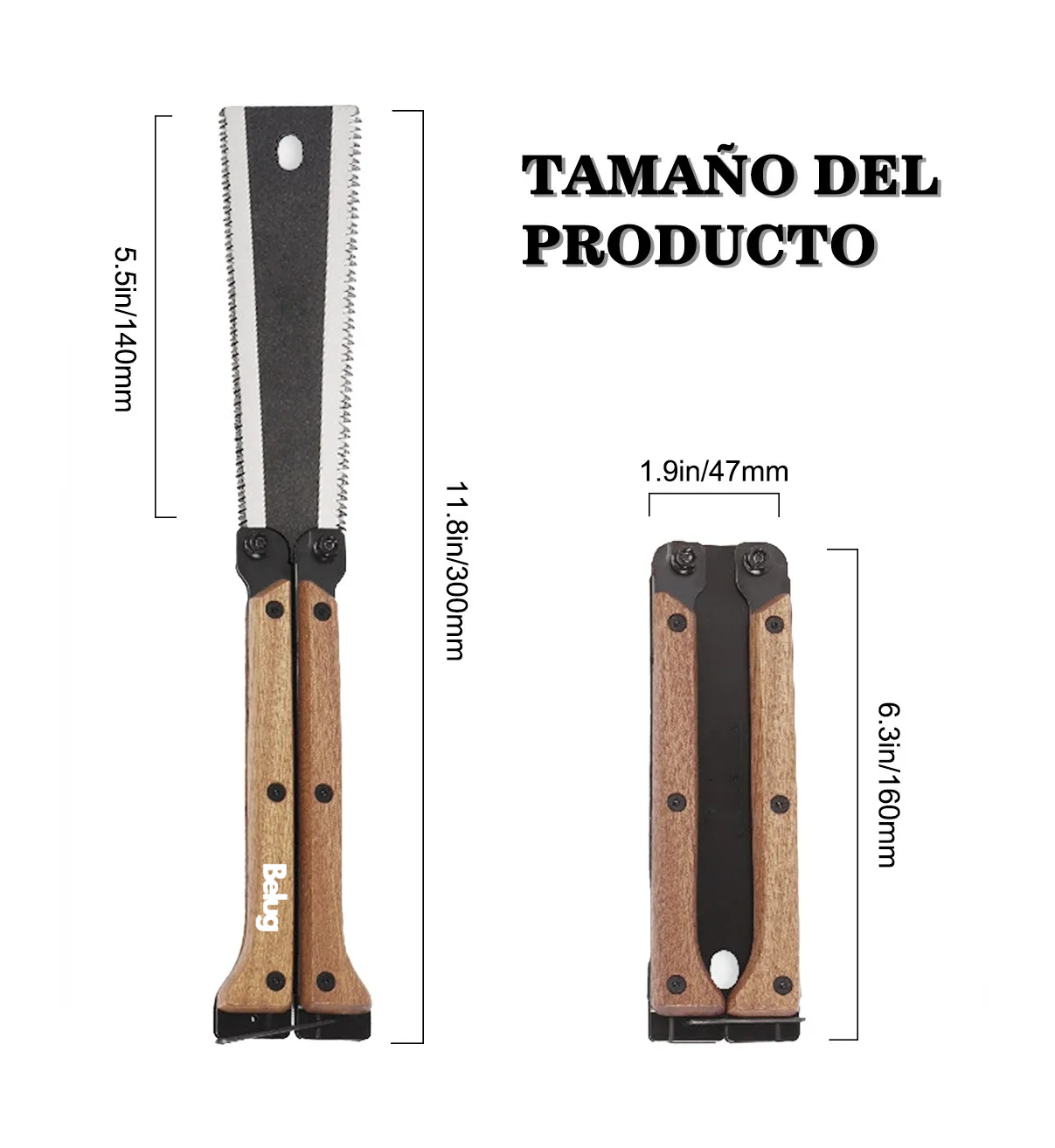 Serrucho Japonés Portatil 30 Cm Doble Cierra Belug
