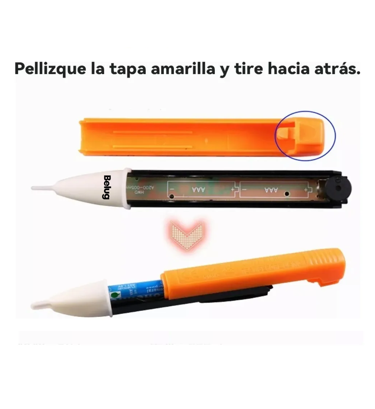 Lápiz Detector De Voltaje Probador De Corriente 90-1000,2pcs Belug