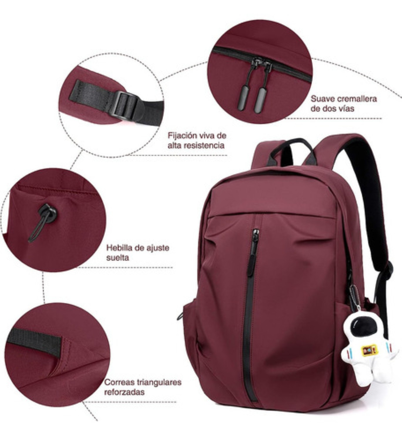 Mochila Laptop Hombre,impermeable Y Resistente Al Desgaste Con Cargador Usb
