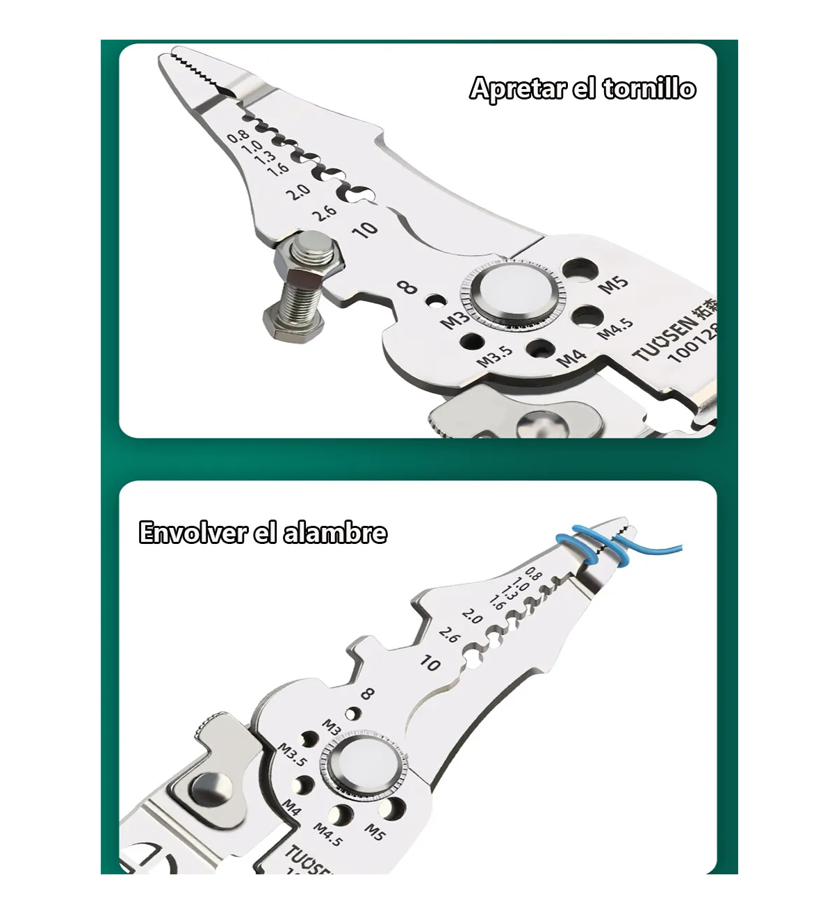 Alicates Y Guantes De Reparación Belug Multifuncionales 9 En 1 Gris
