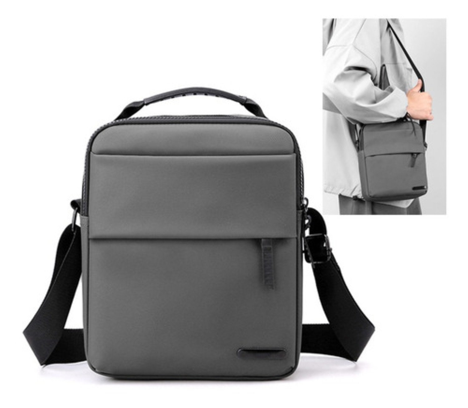 Bolso De Mensajero Bolso Casual Bolso De Hombro Para Hombre Gris