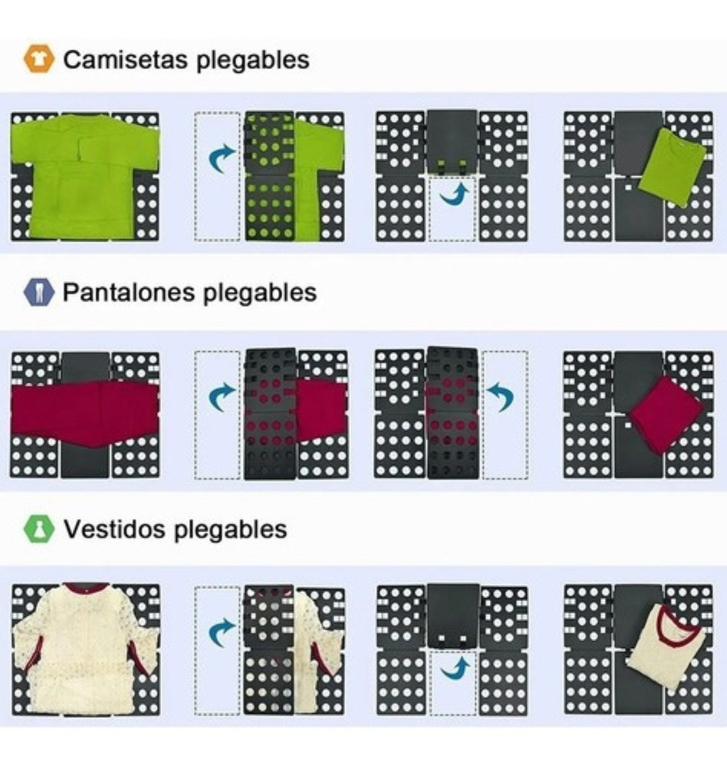 Doblador De Playeras Ropa Camisas Negro