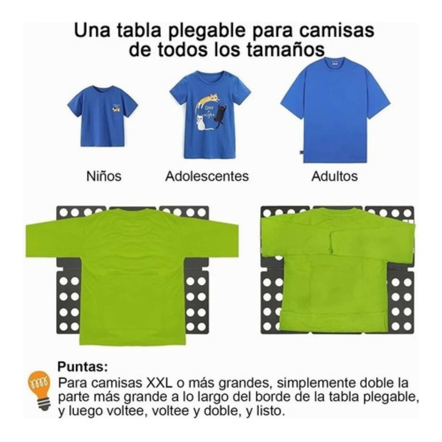 Doblador De Playeras Ropa Camisas Negro