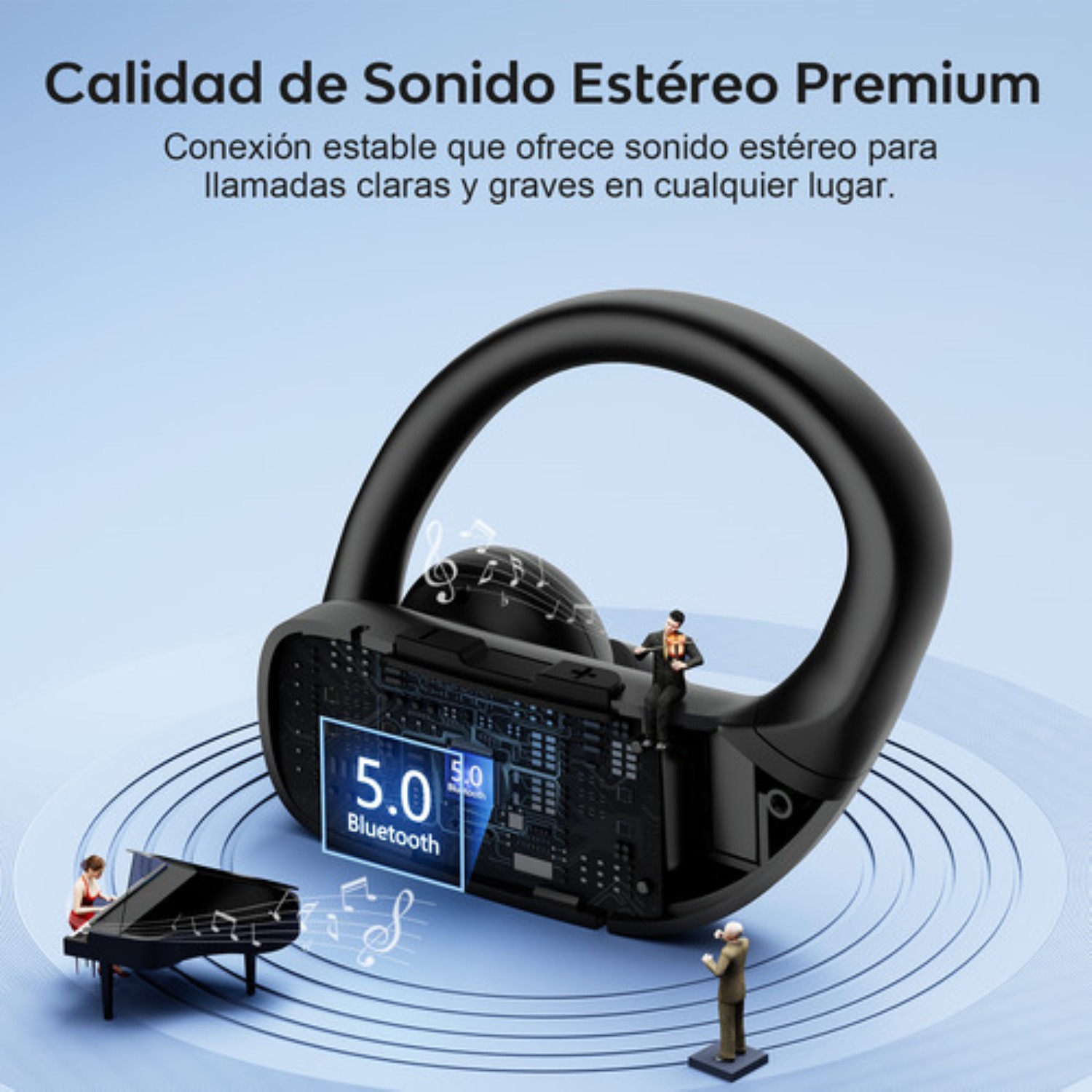 Occiam T17 Audífonos Inalámbricos Bluetooth Oreja Colgante  