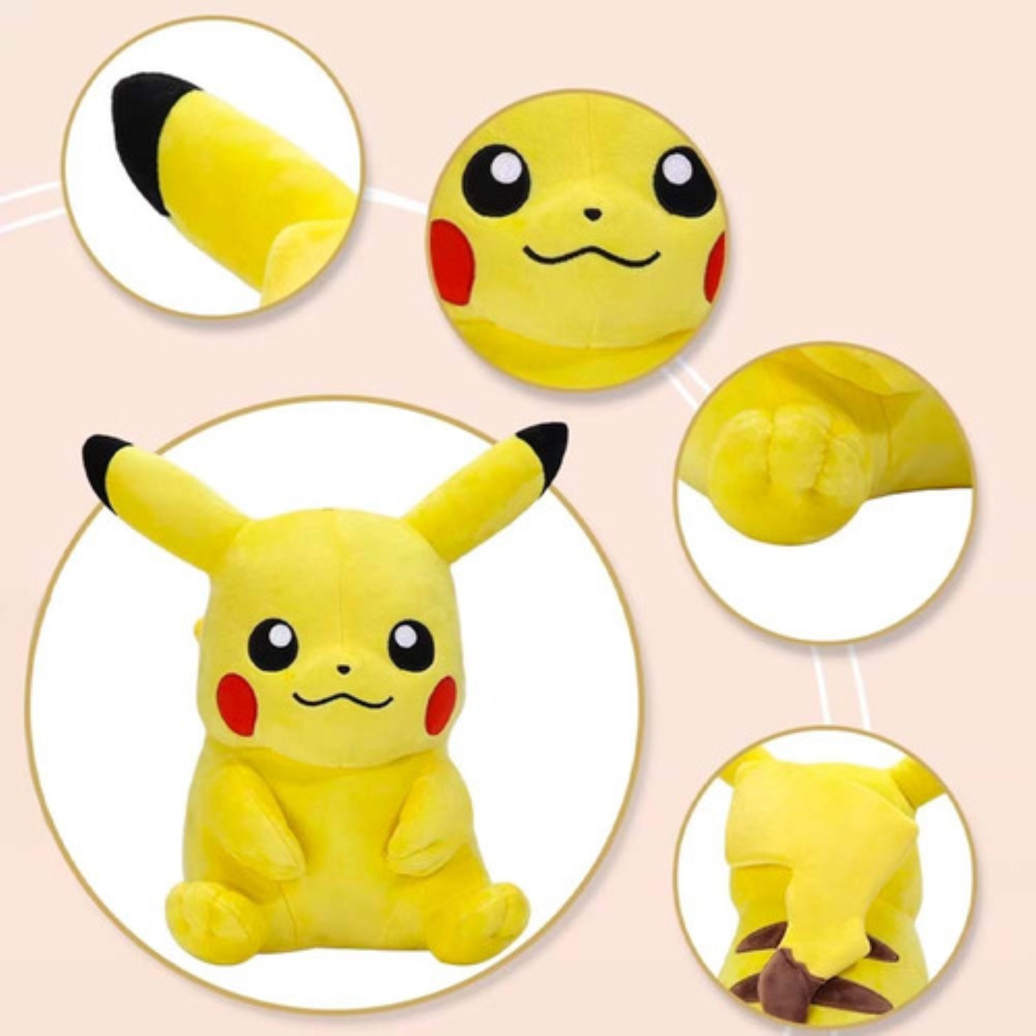 Peluche Pokémon Original Pikachu Amarillo