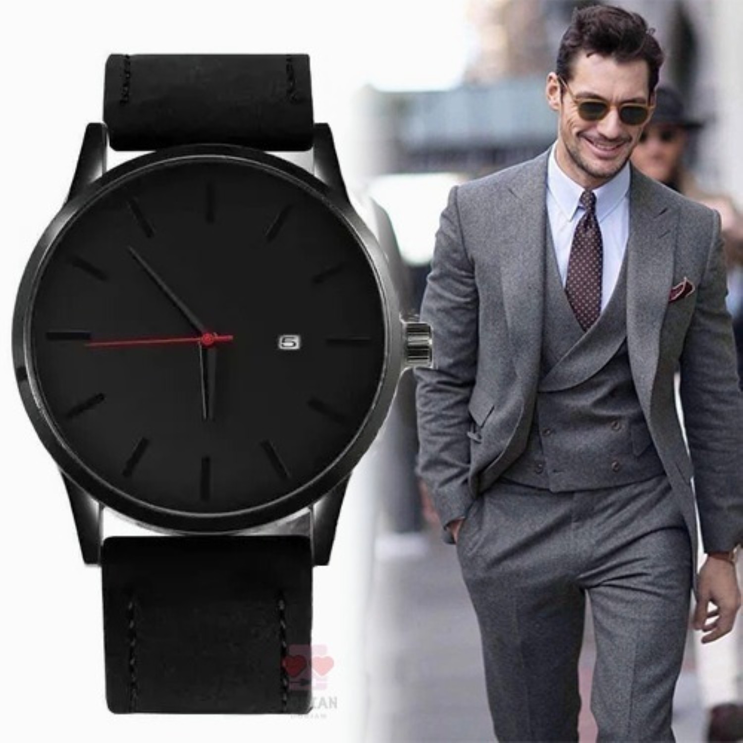 Reloj Casual Y Elegante Color Negro Para Hombre Negro