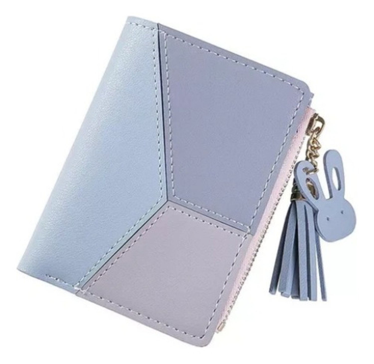 Monedero De Mujer Con Elegante Llavero Azul 