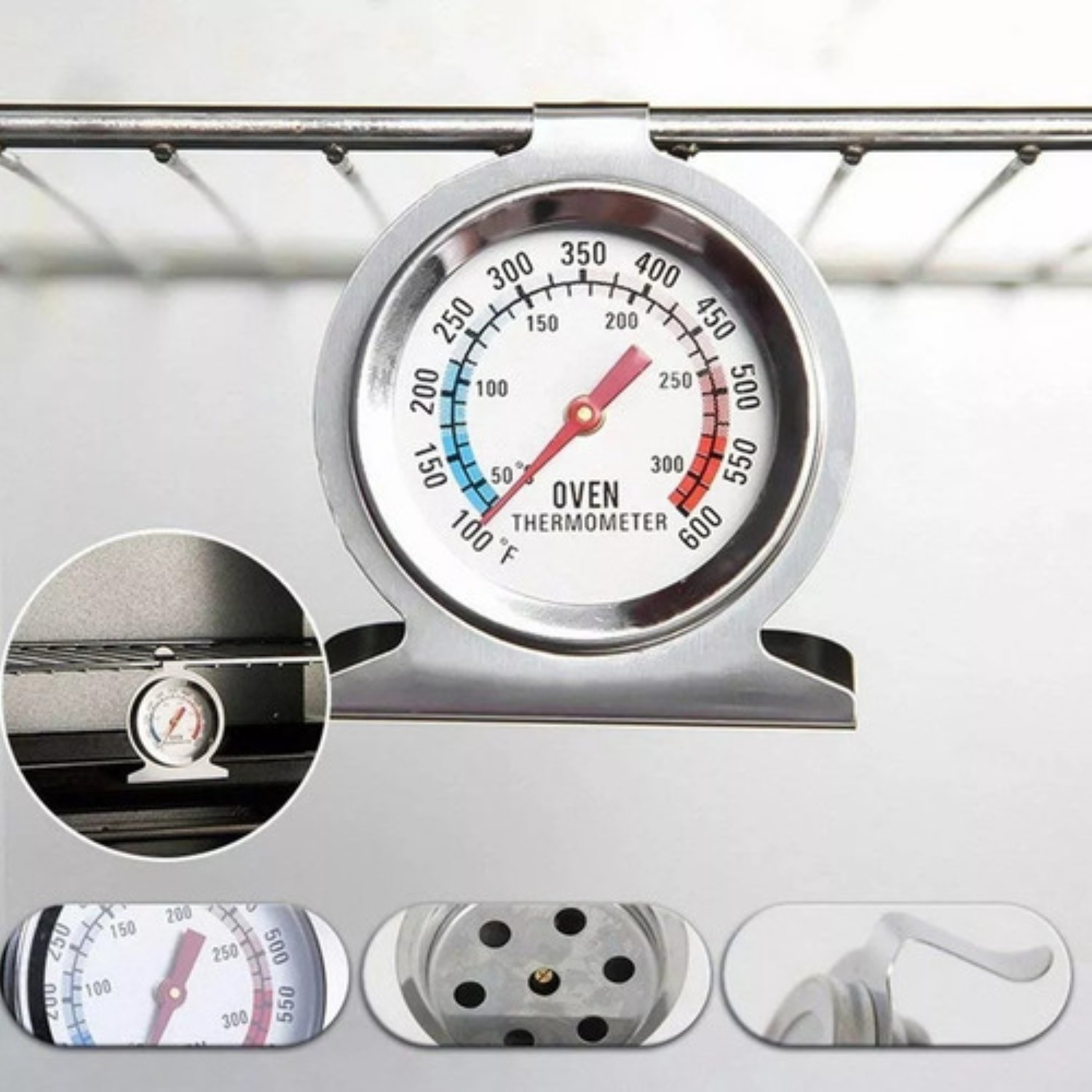 Termómetro /aceite Caliente Café Acero Inox /pinza 0 A 300°c
