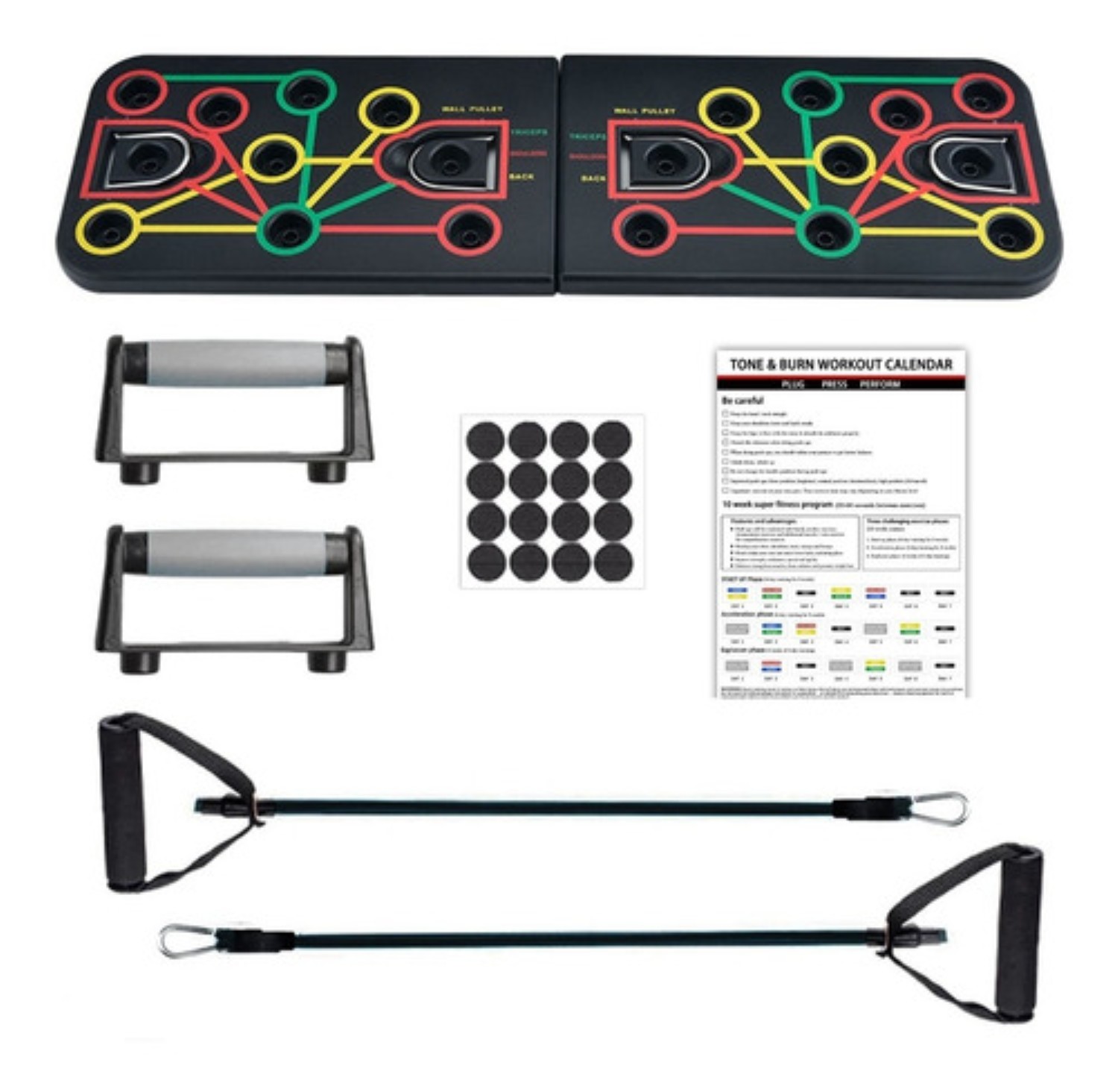 Barras Push Up Portatil Soporte Lagartijas Fitness Muscular Negro