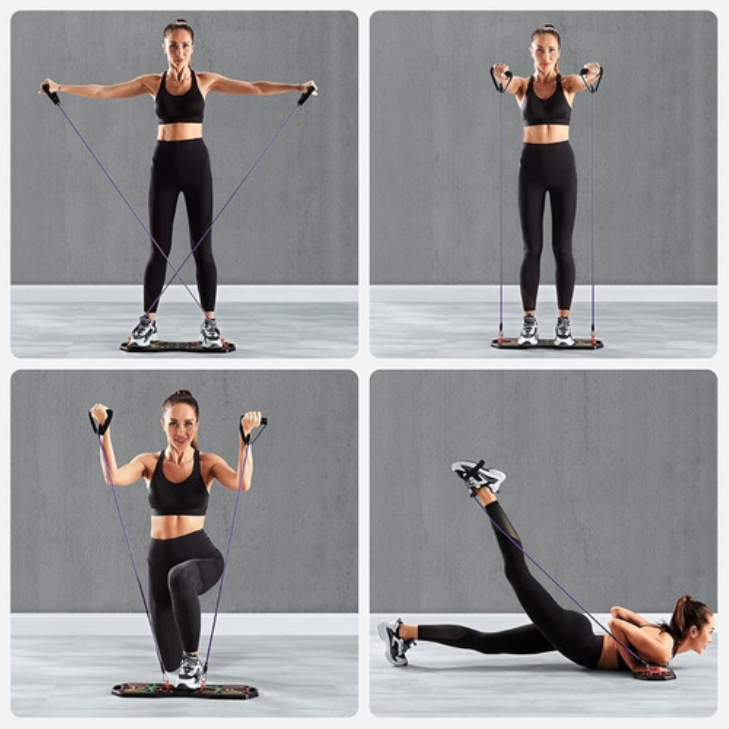 Barras Push Up Portatil Soporte Lagartijas Fitness Muscular Negro