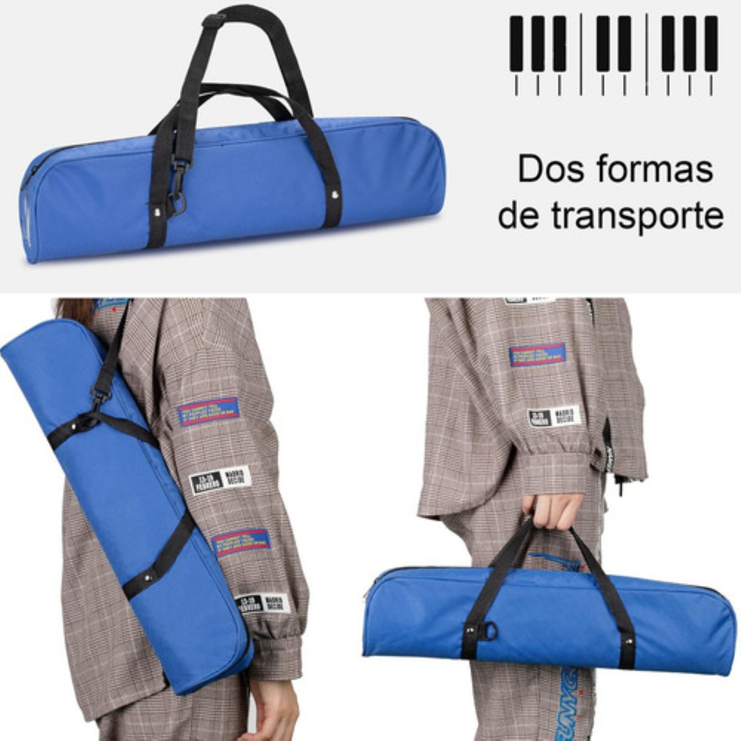 Melodica Escolar 32 Teclas Con Estuche Suave azul