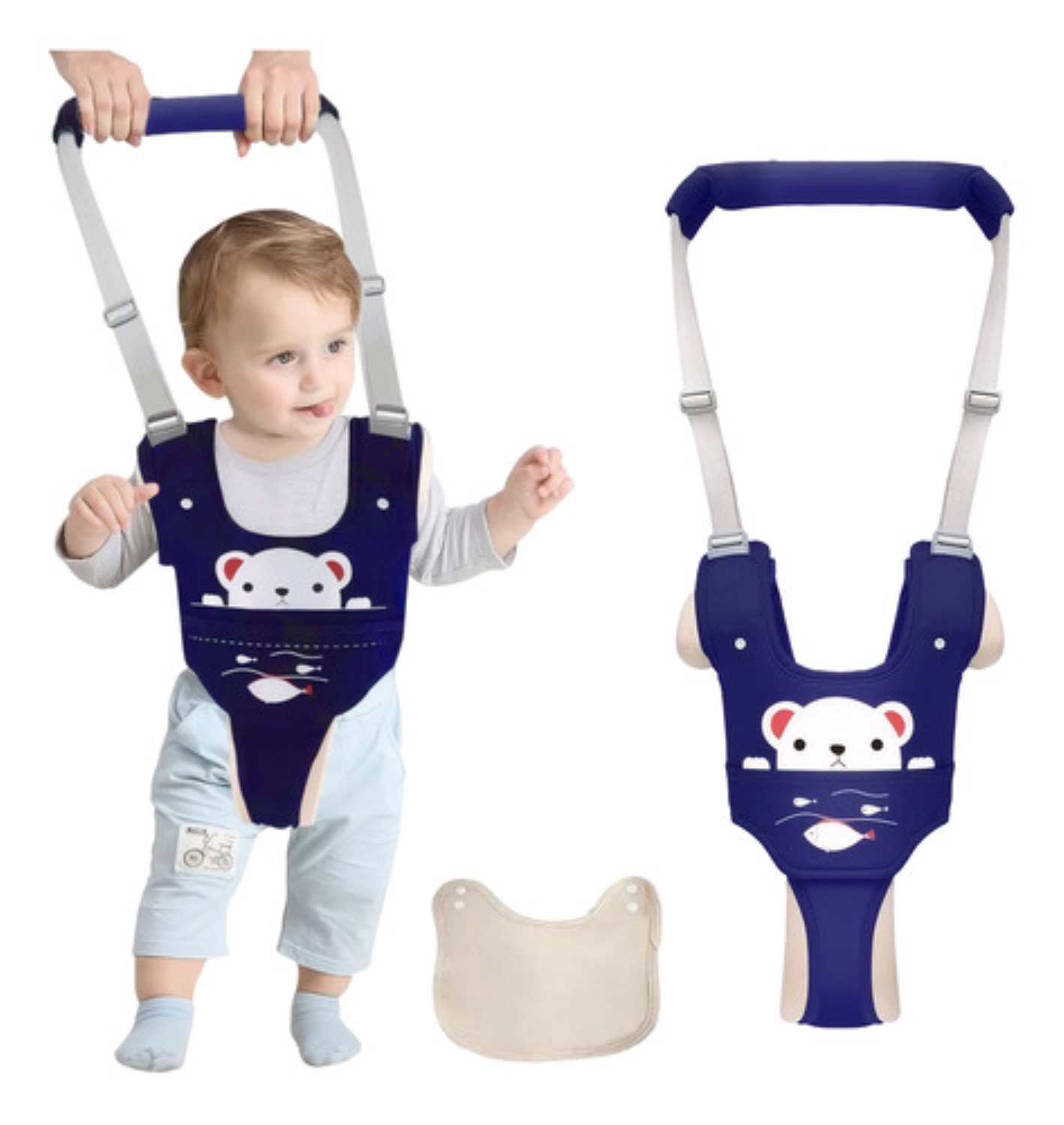 Arnés De Seguridad Para 6-36 Meses Caminar Respirable Bebes Azul Rey Oso