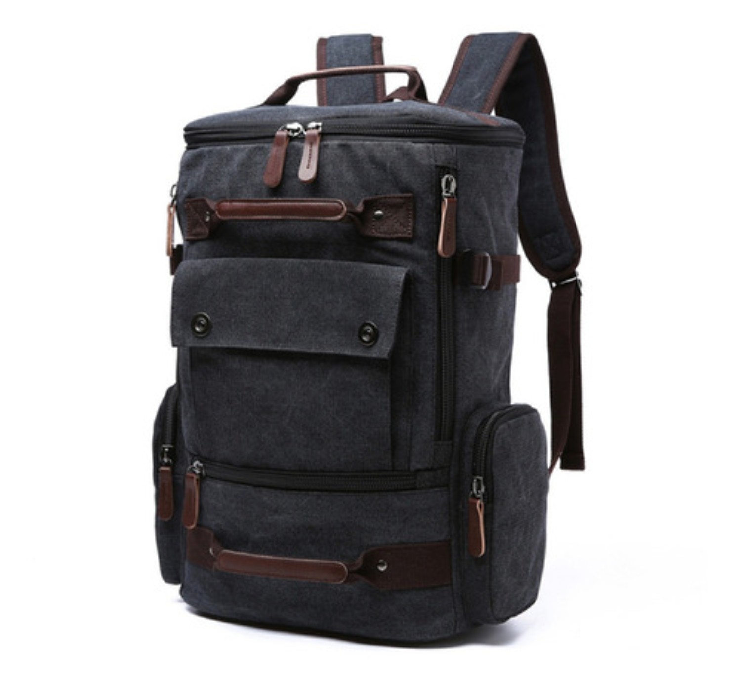 Casual Mochila Para Laptop 15.6'' De Viaje In Para Hombre Negra detallle cafe