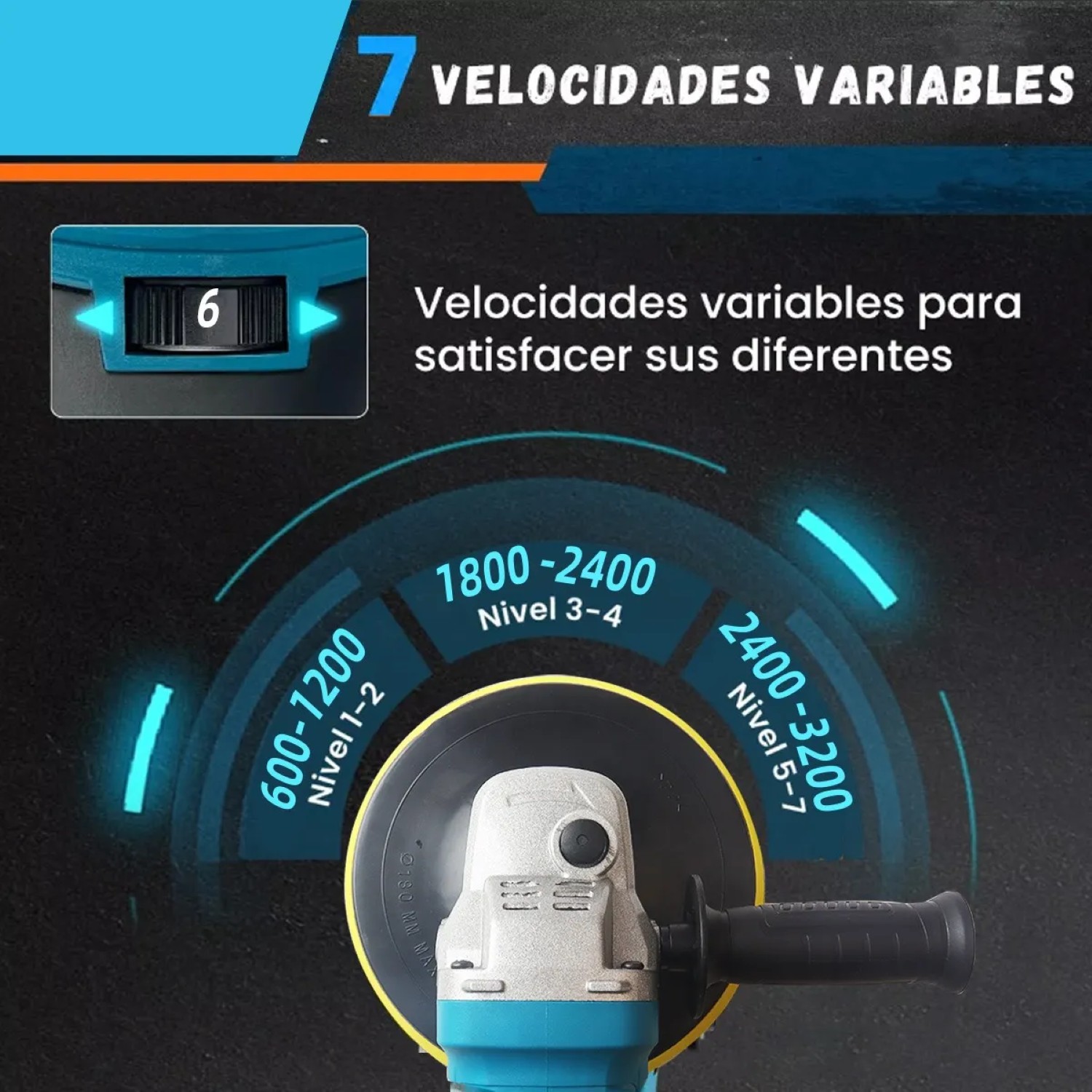 Pulidora Y Lijadora Profesional Para Autos VERDE CON PLATA
