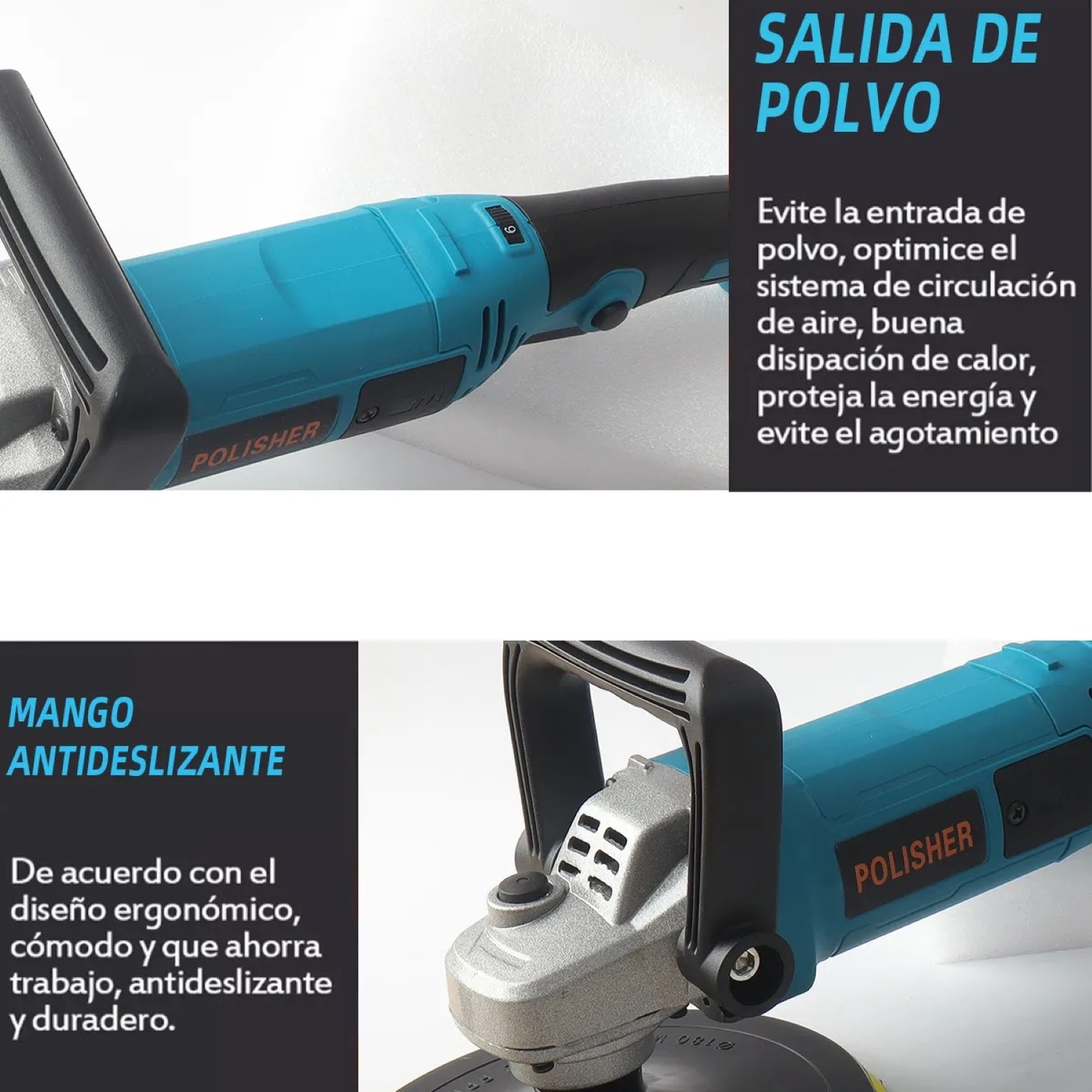 Pulidora Y Lijadora Profesional Para Autos VERDE CON PLATA