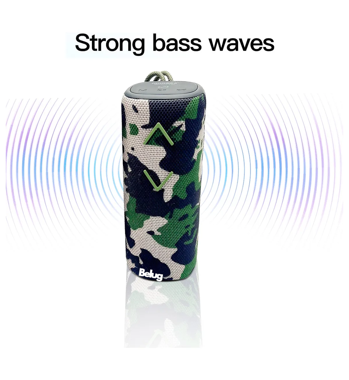 Bocina Bluetooth Portátil Belug Altavoz Recargables Militar