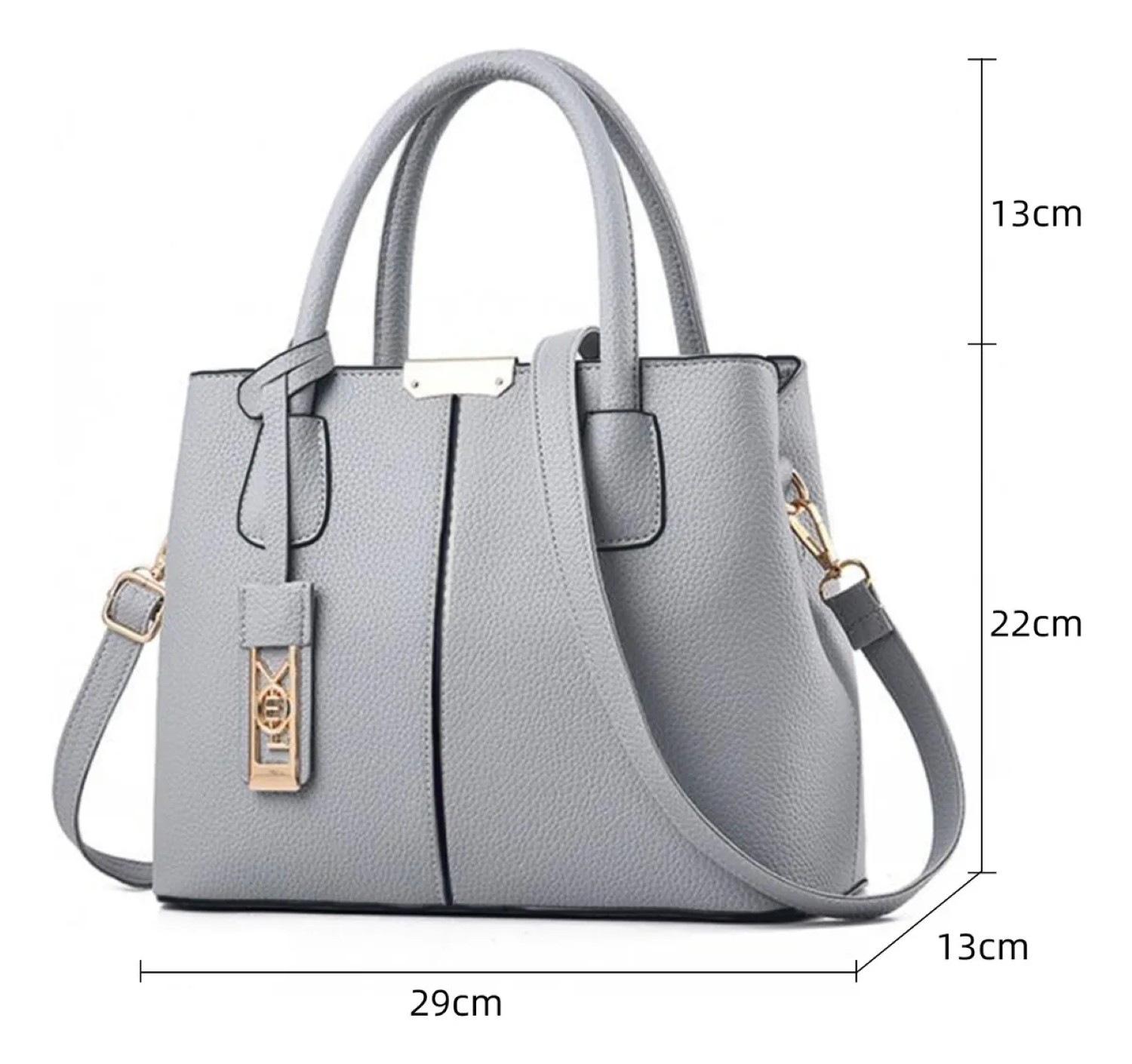 Moda Casual Gran Capacidad Bolsos Lady Tote Bag Gris 