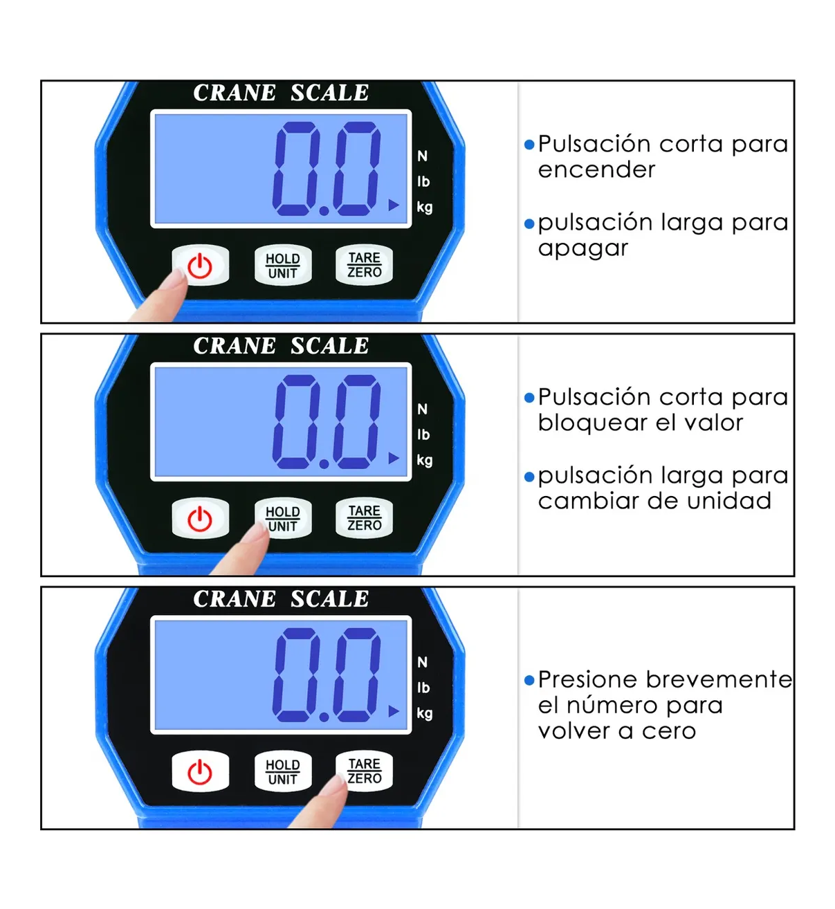 Báscula Industrial Digital Belug Colgante Portátil Con Colgar300kg Azul