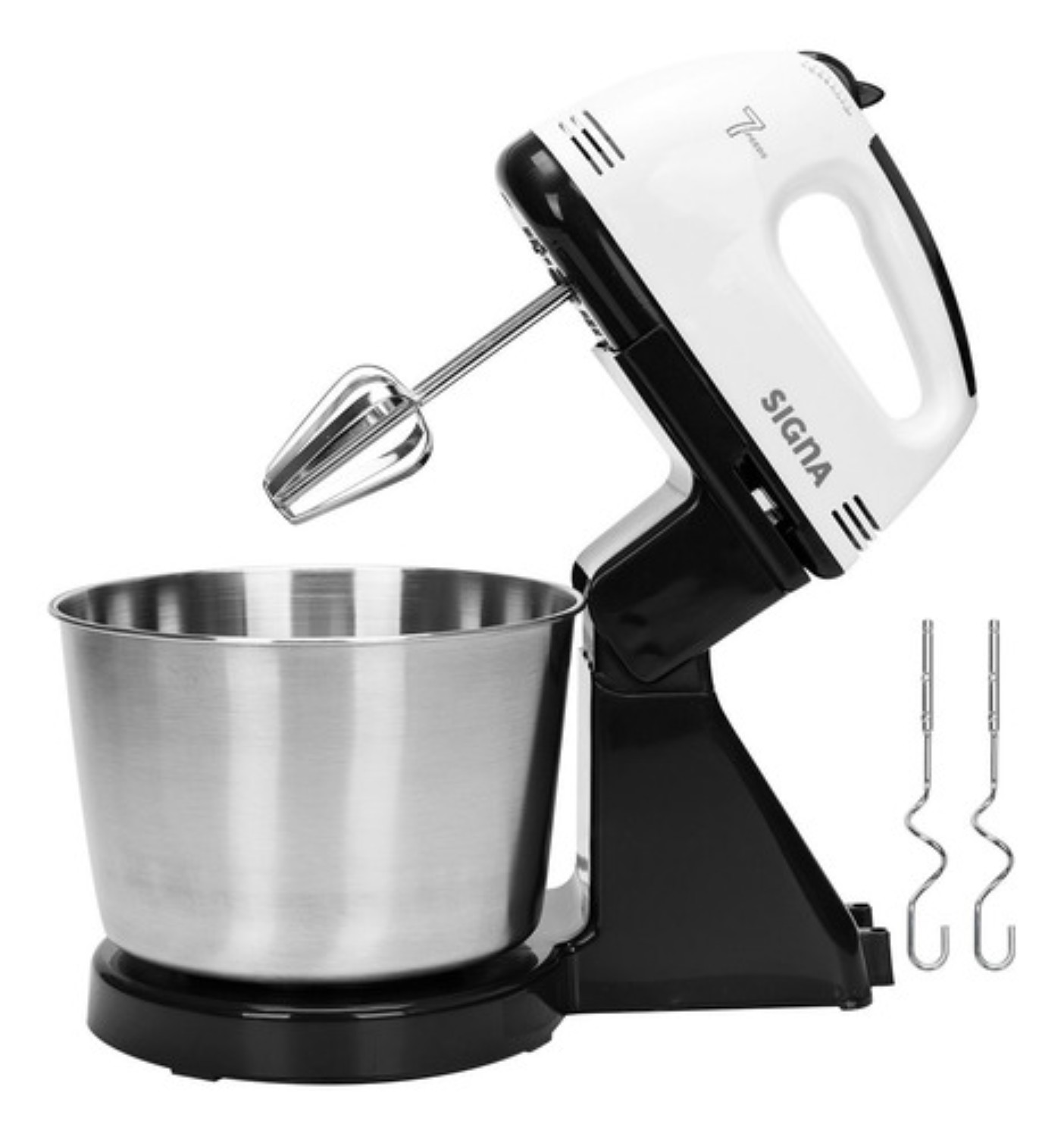 Batidora de pedestal gris 60 Hz 120 V Blanco Con Negro