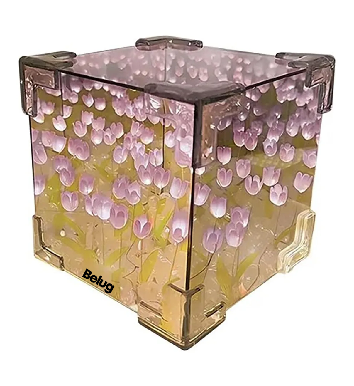 21 Cubo De Rubik Lámpara Noche De Tulipanes Con Espejo Belug