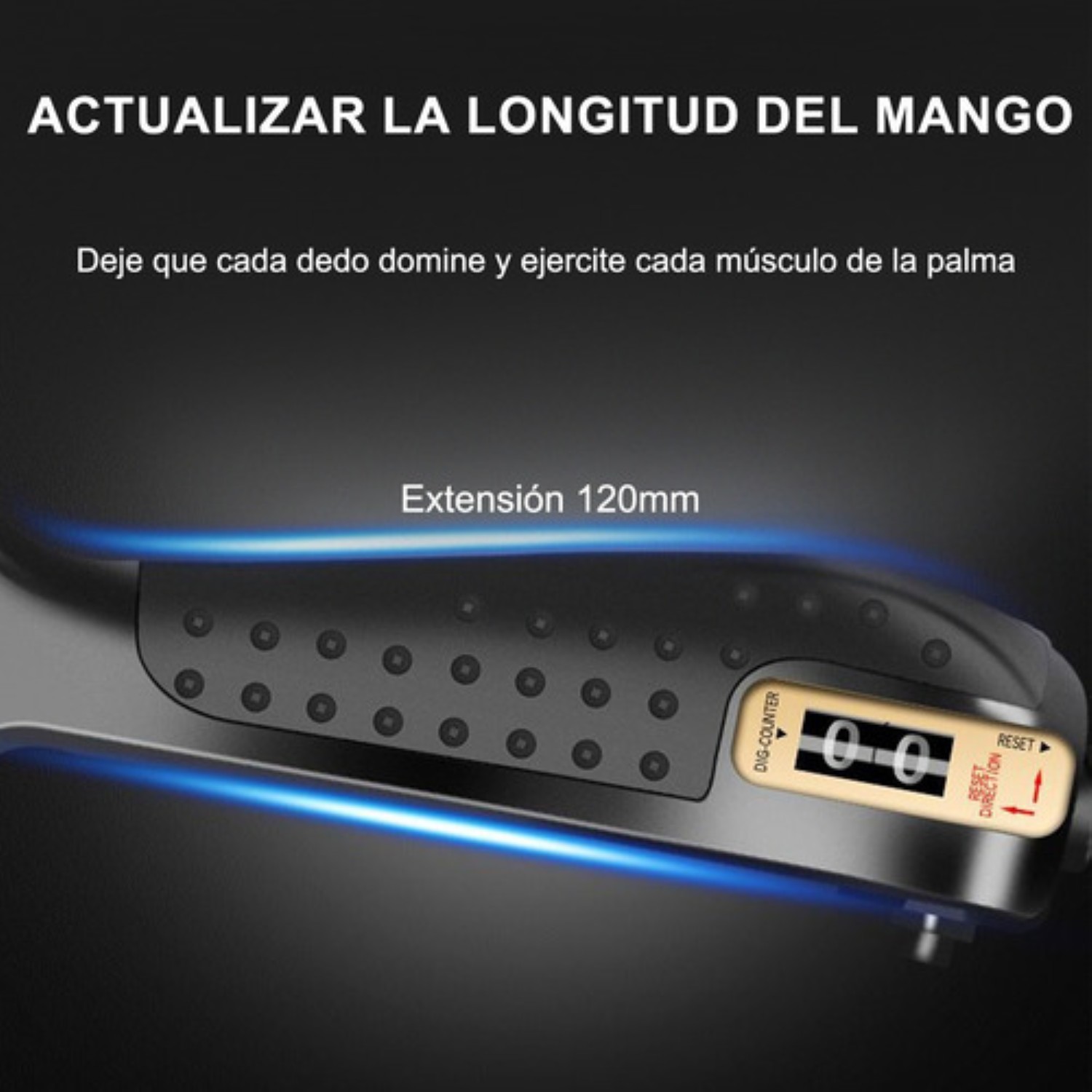 Fortalecedor De Agarre 5 En 1 Ejercitador De Mano Negro