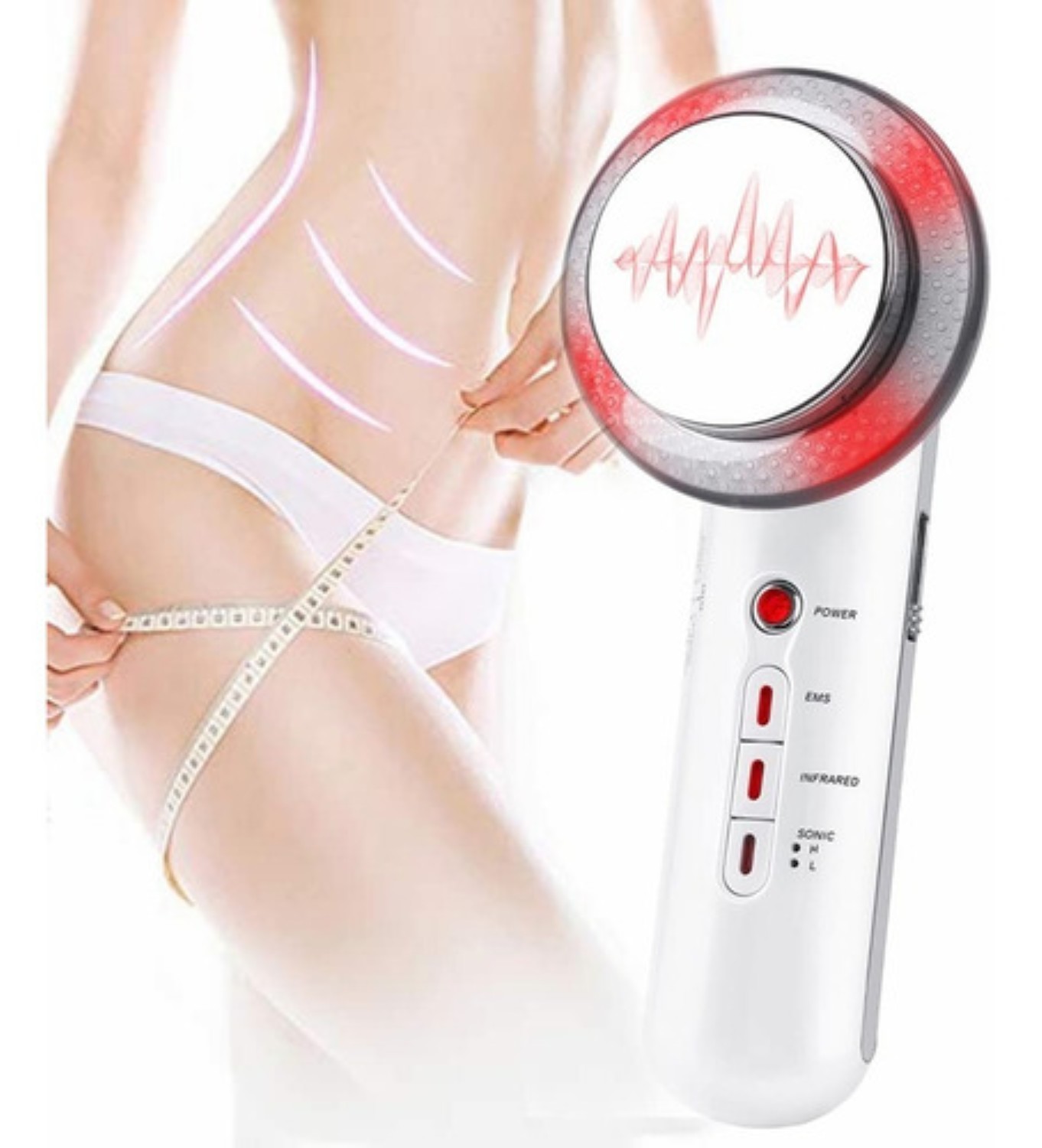 Cavitador Corporal Adelgazante Infrarojo Ems Ultrasonido Blanco