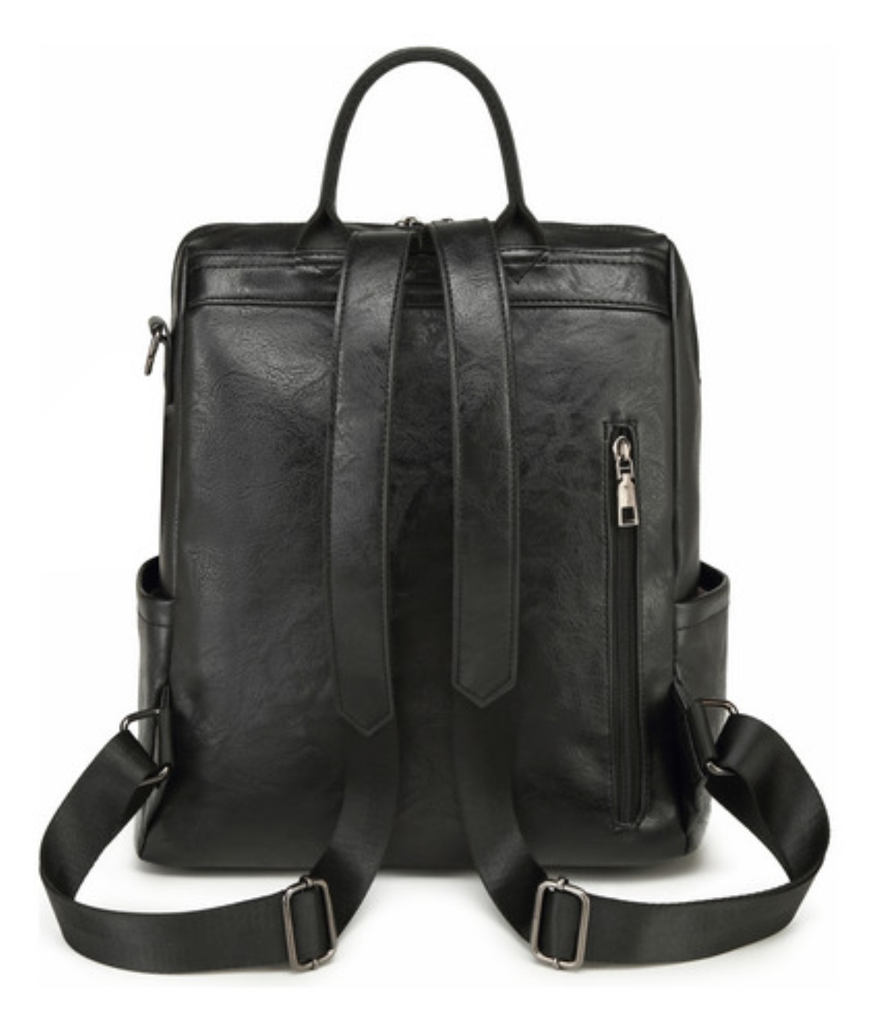 Mochilas De Cuero Para Mujer Negro