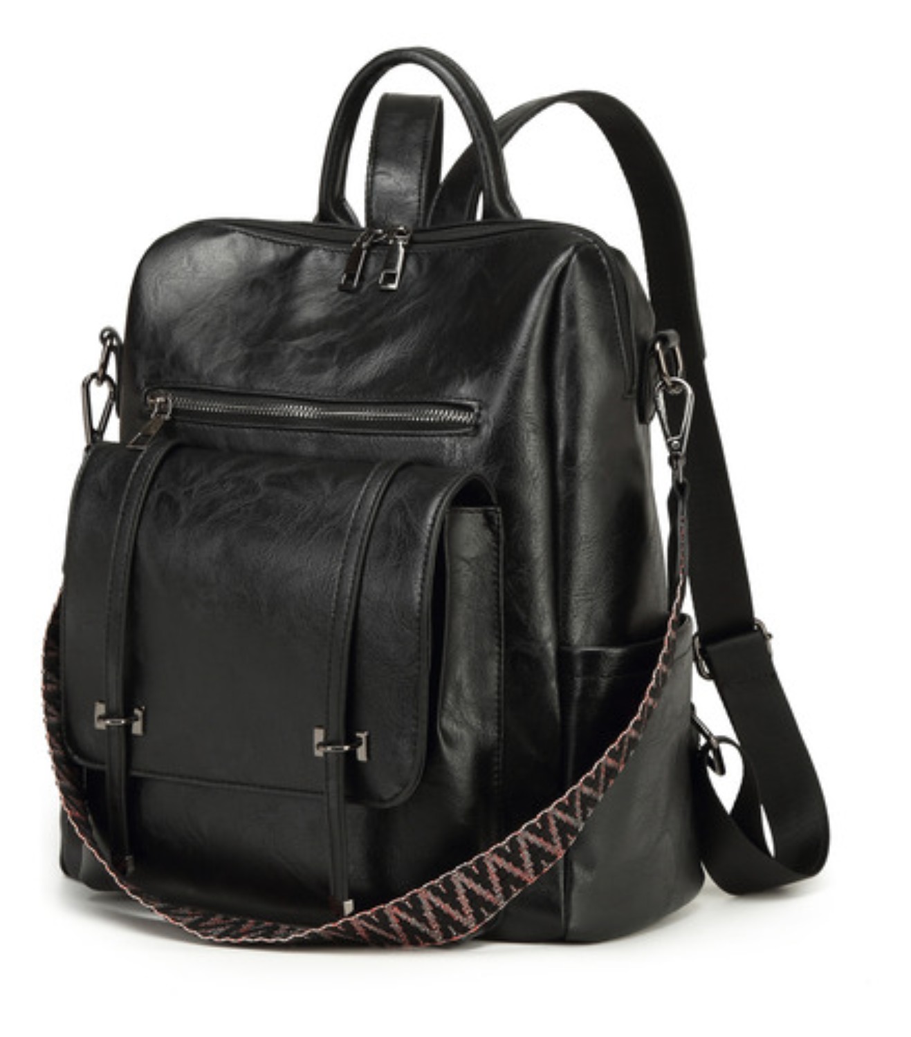 Mochilas De Cuero Para Mujer Negro