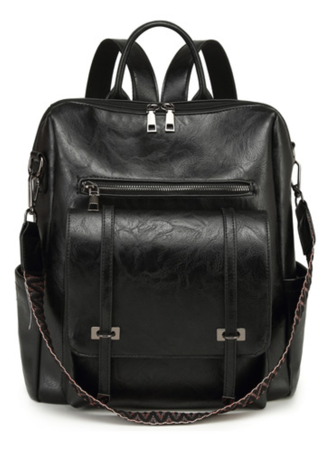 Mochilas De Cuero Para Mujer Negro