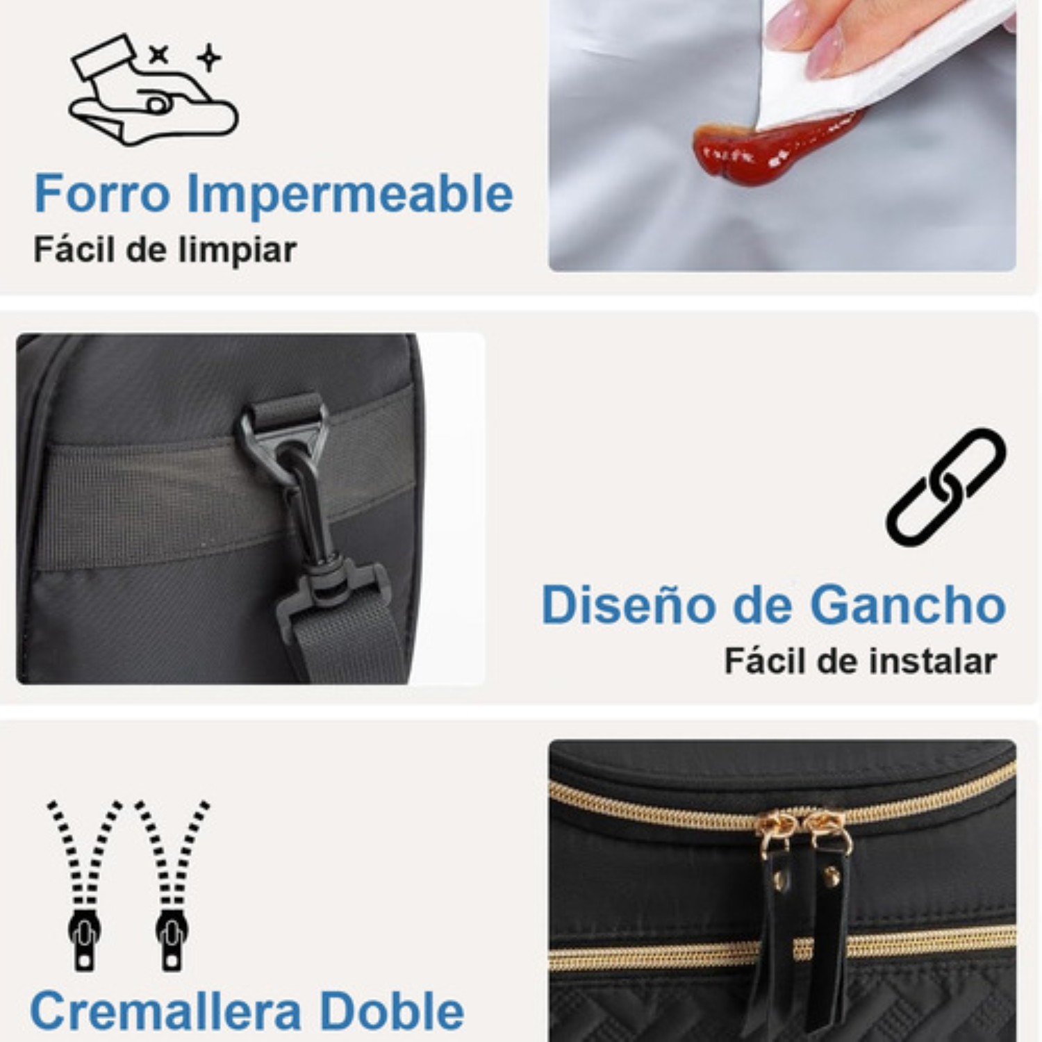 Lonchera Fiambrera Termica Bolsa De Almuerzo negro