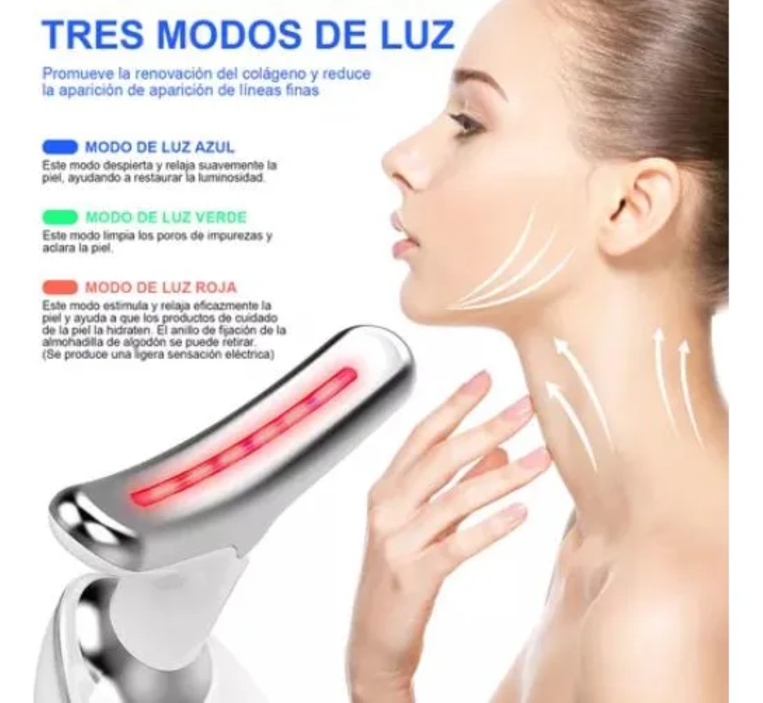 Piel En Masajeador Facial Masajeador Facial Ultrasónico Es Ems