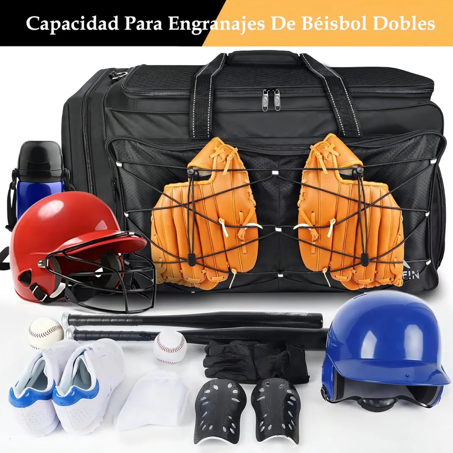 Mochilas de beisbol grande capacidad negro