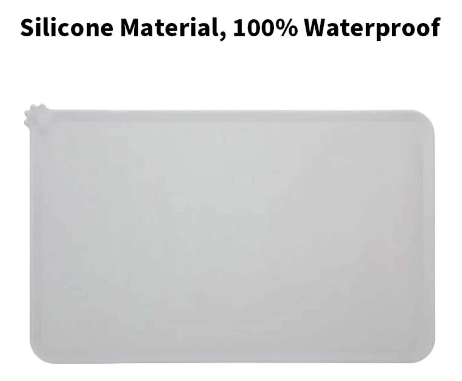 Tapete De Mascota Para Comer De Silicona Para Tazones Gris