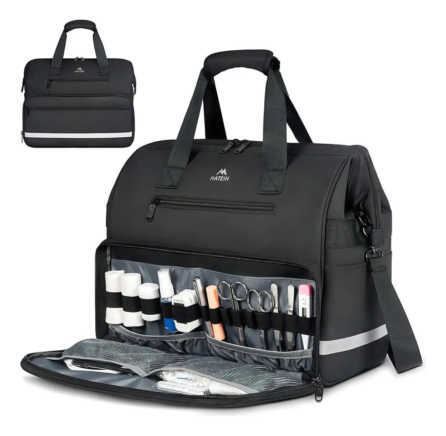 Botiquín multicompartimiento de Primeros Auxilios Negro