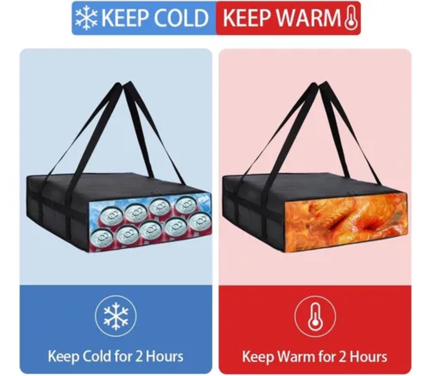Bolsas De Pizza Para Entrega 50*50*15cm Negra