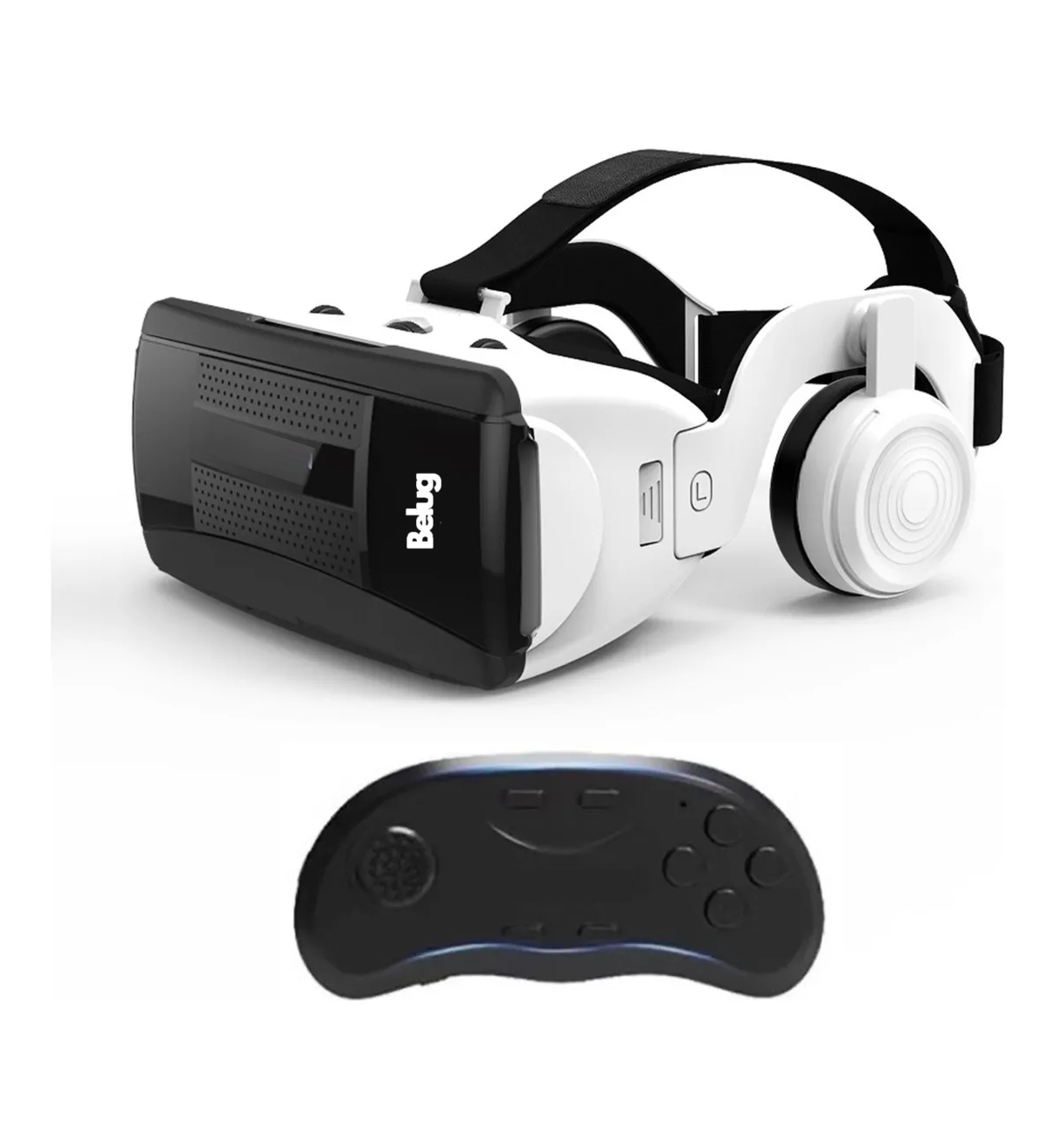 Lentes De Realidad Virtual Gafas 3d Vr Belug Headset Y Controlador Negro