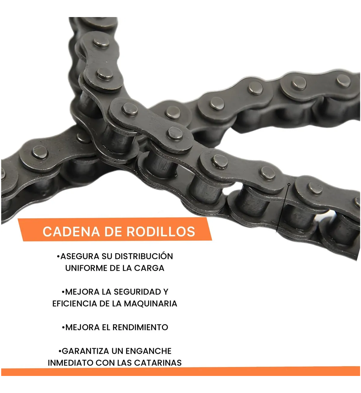Cadena Industrial De Rodillos Paso 40-1r Belug Remachada (3.05mts)