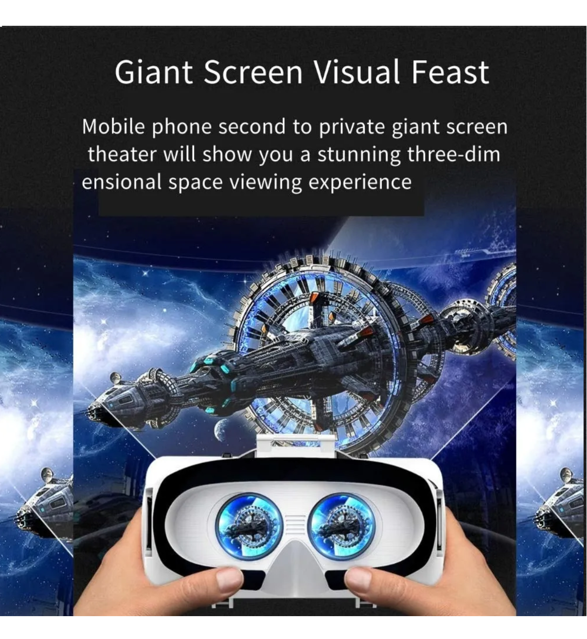 Lentes De Realidad Virtual Gafas 3d Vr Belug Headset Y Controlador Negro